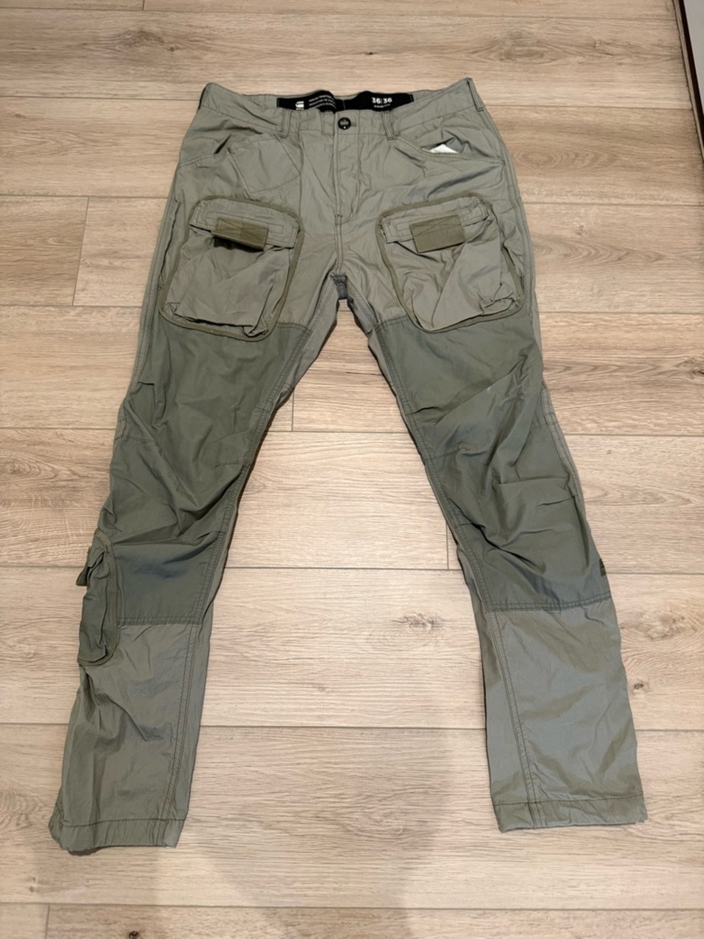G -Star Men's Slim Fit Cargo Pants Mens 36x36  Olive Green
